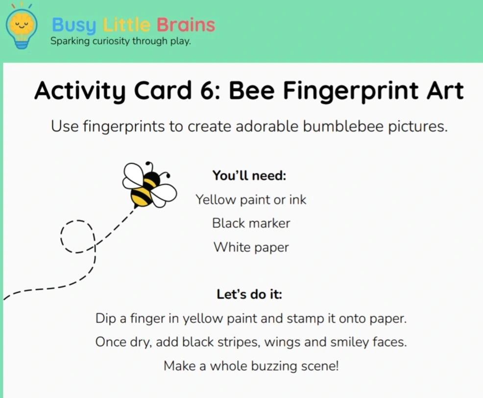 Bee Finger Painting
